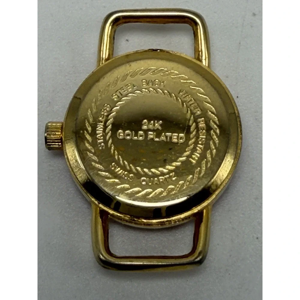 Decambridge Ladies Watch 24K Gold Plated New Battery 21MM 6.25